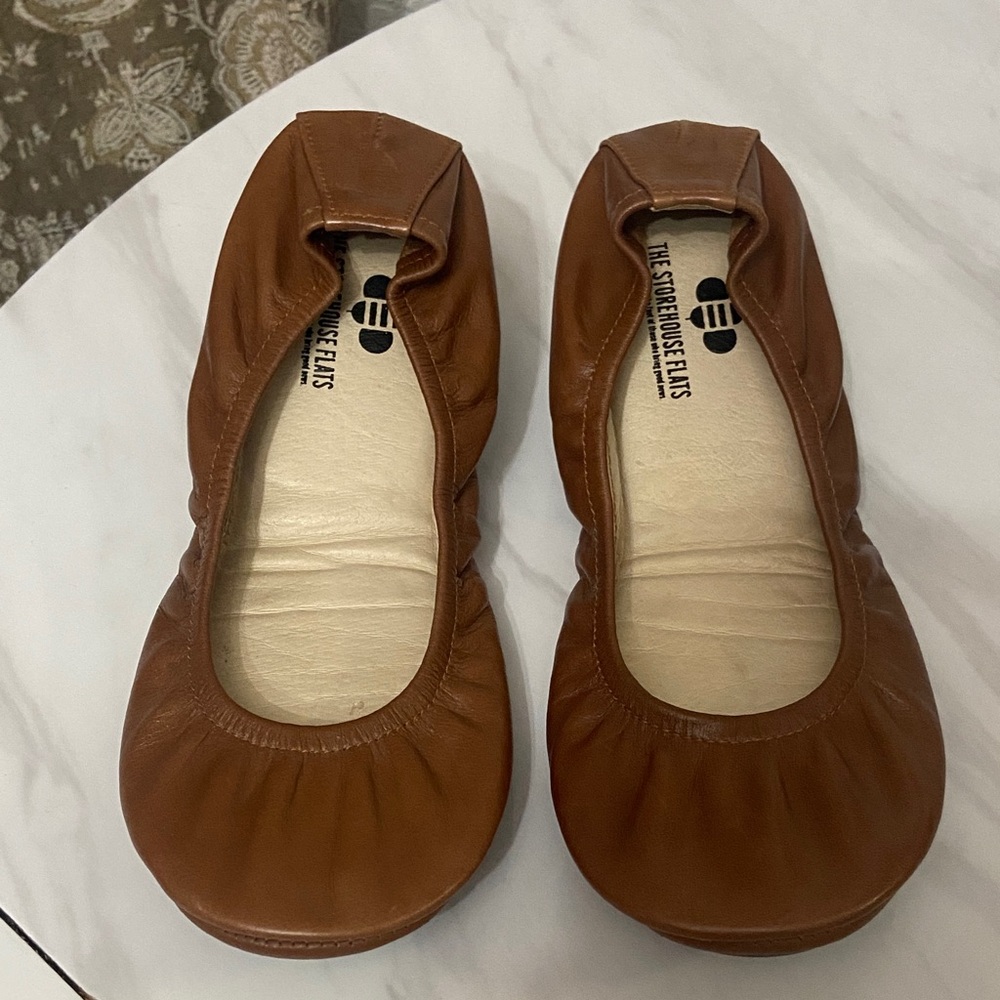 The Storehouse Brown Leather Ballet Flats Size 7